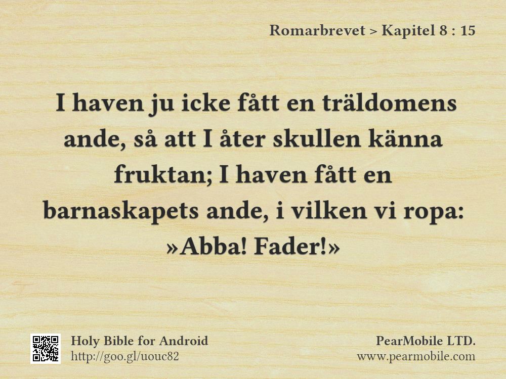 Romarbrevet, Kapitel 8:15